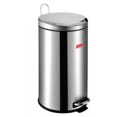 Brooks BKS SS PDL 377 Stainless Steel Bin & Moon Lid with Finger Print Resistance - 20 Liter