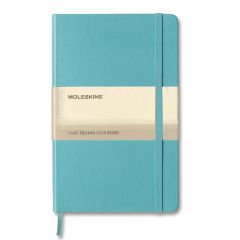 Moleskine OWMOL 332 Classic Large Ruled Hard Cover Notebook, Reef Blue