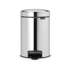 Brabantia Brilliant Steel Pedal Bin with Plastic Inner Bucket - 5 Liter