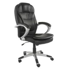 MHM Tracy 2201 Executive High Back Chair - Black In PU Leather 