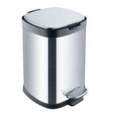 Brooks SS PDL 369 Square Bin with Soft Close & Fingerprint Resistance - 20 Liter