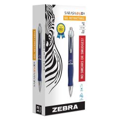Zebra Sarasa Gel Retractable Pen - 0.7mm - Black (Pack of 12)