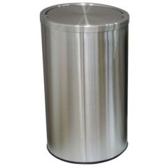Brooks BKS SS SWG 916 Stainless Steel Swing Top Bin with Fingerprint Resistance - 18 Liter 