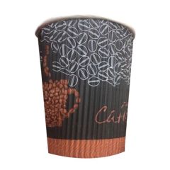 Sed 8Oz Printed Ripple Paper Cups (Pack of 25)