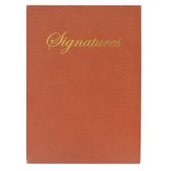 FIS FSCL-18 340 x 240mm Signature Book - 18 Sheets - Maroon