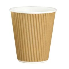Falcon TPPCU053 Round 8Oz Ripple Cup - Brown (Pack of 1000)