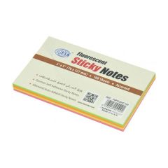 FIS FSPO354C100 Assorted Color Sticky Notes - 3" x 5" (100 Sheets)