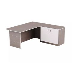 MHM Light Concrete-White ED-1 Executive Desk, 180 cm