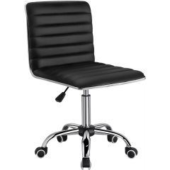 MHM Leather Swivel Executive Chair, Black