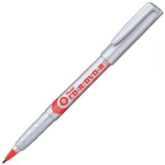 Pentel NMS51 CD/DVD Marker - 2.0mm Bullet Point - Red (Pack of 12)