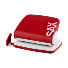 Sax 0-318-13 2-Hole Punch - 15 Sheets Capacity - Red