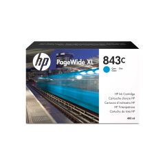 HP C1Q66A 843C 400-ml Cyan PageWide XL Ink Cartridge