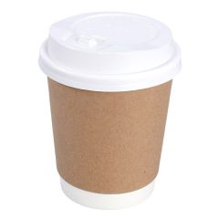 Al Daya 4Oz Paper Cup with Lid - Brown (Pack of 100)