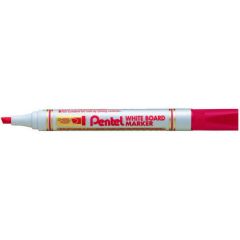 Pentel MW86 White Board Marker - Chisel Tip - Red (Pack of 12)