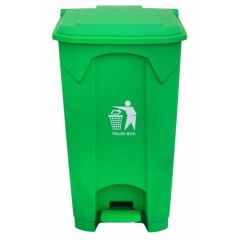 Brooks BKS PDL 1187 Plastic Pedal Bin - Green - 100 Liter