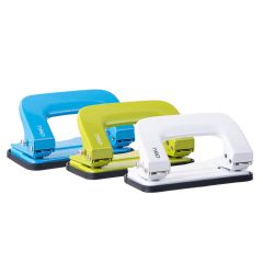 Deli 136 2-Hole Punch - 10 Sheets Capacity - Assorted Color (Pack of 6)