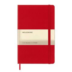 Moleskine OWMOL 305 Classic Large Ruled Hard Cover Notebook, Scarlet Red