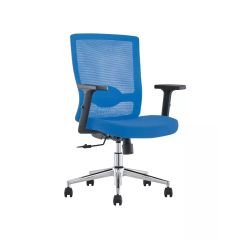 MHM SleekLine T01B Medium Back Ergonomic Mesh Chair, Blue