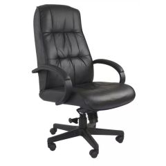 MHM Atvor 708 Leather Executive High Back Chair, Black