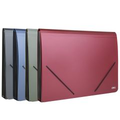 Deli 5551 Expanding File with  12 Pockets -- A4 - Assorted Color (Pack of 12)
