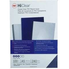 GBC 78500306 PVC Cover, 240 Micron, A3 Super Clear Pack of 100
