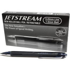 Uni-ball SXN210 Jetstream Retractable Rollerball Pen - 1.0 mm - Black (Pack of 12)