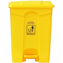 Brooks BKS PDL 298 Plastic Pedal Bin - Yellow - 68 Liter