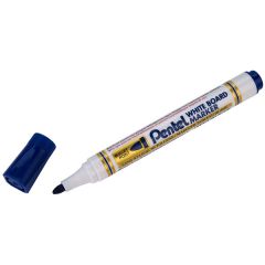 Pentel MW85 White Board Marker - Bullet Tip - Blue (Pack of 12)
