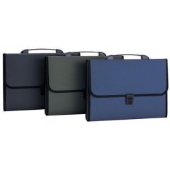 Deli 5556 Expanding File with 13 Pockets - A4 - Assorted Color (Pack of 12)