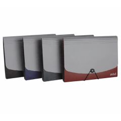 Deli 5558 Expanding File with  13 Pockets - A4 - Assorted Color (Pack of 12)