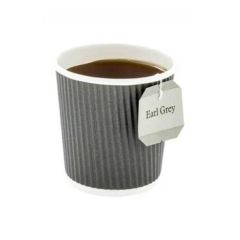 ECW Disposable 4Oz Ripple Wall Coffee & Tea Cup - Grey (Pack of 500)