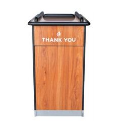 Brooks FC 221 Food Court Wooden Bin - 62(L) x 62(W) x 115(H)cm