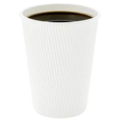 ECW Disposable 12Oz Ripple Wall Coffee & Tea Cup -  White (Pack of 500)