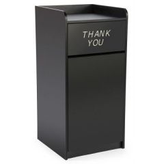 Brooks FC 223 Food Court Wooden Bin - Black - 62(L) x 62(W) x 115(H)cm