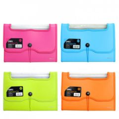 Deli 38128 Expanding File with 13 Pockets - A4 - Assorted Color (Pack of 12)