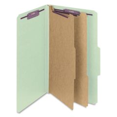 Smead 19076 Pressboard Classification Folder with Safeshield Fasteners 19076, 2 Dividers, 2" Expansion, Legal, Gray/Green
