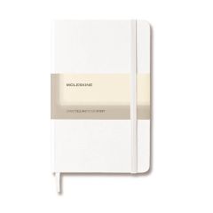 Moleskine OWMOL 307 Classic Large Ruled Hard Cover Notebook, White