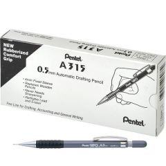Pentel A315 120 A3 Mechanical Pencil - 0.5mm Tip - Grey (Pack of 12)