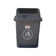 Brooks BKS SWG 084 HDPE Swing Bin - Grey with Black Lid - 30 Liter