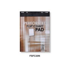FIS FSFC20N White Flip Chart Pad - 100GSM - 585mm x 810mm - 20 Sheets