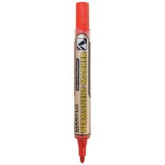 Pentel NLF50 Maxiflo Permanent Marker - Bullet Tip - Red (Pack of 12)