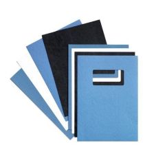 GBC 46715E Leather Grain Cover, A4 White Window Pack of 50
