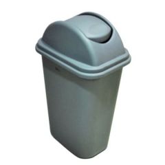 AKC Plastic Swing Top Waste Bin - Grey - 25 Liter