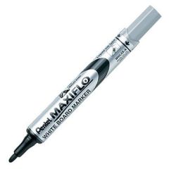 Pentel MWL5S Maxiflo White Board Marker - Bullet Tip - Black (Pack of 12)
