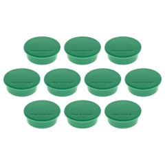Magnetoplan COP 1662005 Discofix Magnet - 40mm(D) x 13mm - Green (Pack of 10)