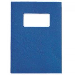 GBC 46735E Leather Grain Cover, A4 Light Blue Window Pack of 50