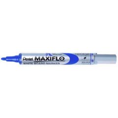 Pentel MWL5S Maxiflo White Board Marker - Bullet Tip - Blue (Pack of 12)
