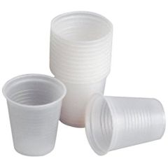 Hotpack 6Oz Plastic Disposable Cups - White (Pack of 50)