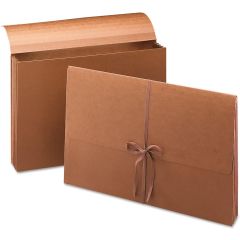 Smead 71056 Wallet 3-1/2" Expansion, Flap with Cloth Tie Closure, 15" W X 10" H, Redrope