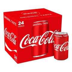 Coca Cola Regular Can - 330ml x (Pack of 24)